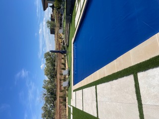 Professional pool cover installation team
